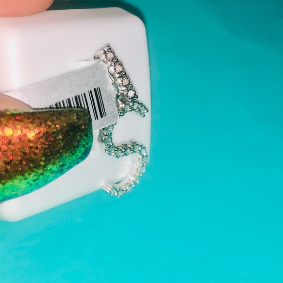 REAL NATURAL DIAMOND S initial Pendant Charm NOT CZ Bestselling Gift Huge Sale - Picture 8 of 8